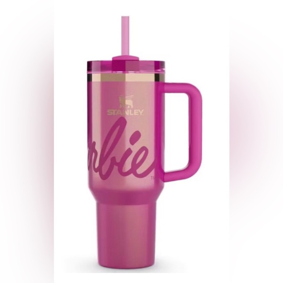 STANLEY x BARBIE ICON PINK 40oz STAINLESS STEEL FLOWSTATE QUENCHER TUMBLER - Picture 4 of 4